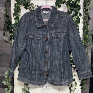CJ Banks Dark Wash Jean Jacket